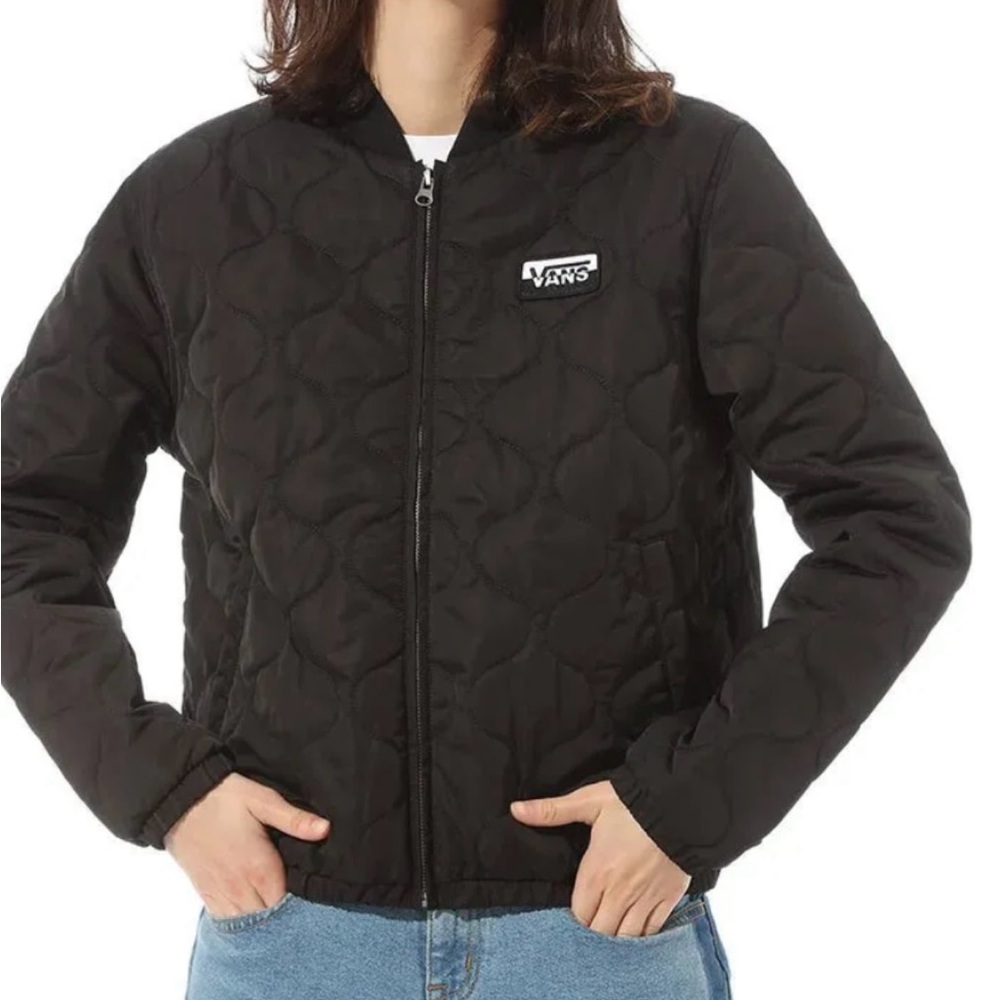 Vans Boom Boom Quilted Puffer Women's Black Bomber Jacket